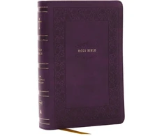 KNYGA Zondervan Publishing NKJV Compact Paragraph-Style Bible w/ 43,000 Cross References, Violetinė Leathersoft, Raudona Letter, Comfort Print: Holy Bible, New King James Version