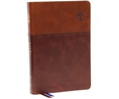 KNYGA Zondervan Publishing NKJV, Matthew Henry Daily Devotional Bible, Leathersoft, Brown, Raudona Letter, Comfort Print