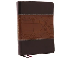 KNYGA Zondervan Publishing NKJV Study Bible, Leathersoft, Brown, Full-Color, Comfort Print