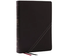 KNYGA Zondervan Publishing NKJV, Word Study Reference Bible, Bonded Leather, Juodas, Raudona Letter, Comfort Print