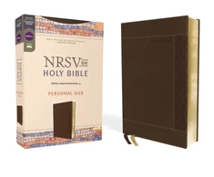 KNYGA Zondervan Publishing NRSVue, Holy Bible, Personal Size, Leathersoft, Brown, Comfort Print