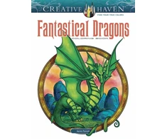 KNYGA Aaron Pocock Creative Haven Fantastical Dragons Coloring Book