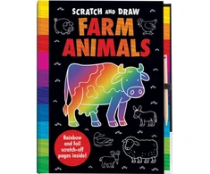 KNYGA Arthur Over Scratch and Draw Farm Animals - Scratch Art Activity Book