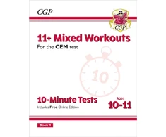 KNYGA Cgp Books 11+ CEM 10-Minute Tests: Mixed Workouts - Ages 10-11 Book 1 (with Online Edition)