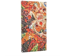 KNYGA paperblanks 2026 Gaudi's Sun (Gaudi’s Mosaics) Slim 12-month Horizontal Hardcover Flexi Dayplanner 2026 (Elastic Band Closure)