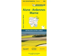 KNYGA Bookshop Aisne Ardennes Marne - Michelin Local Map 306