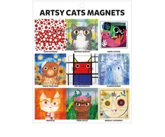 KNYGA Bookshop Artsy Cats Magnets