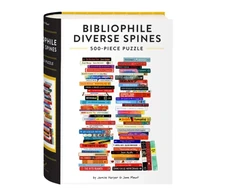 KNYGA Bookshop Bibliophile Diverse Spines 500-Piece Puzzle