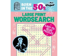 KNYGA Bookshop Born in the 50s Large Print Wordsearch