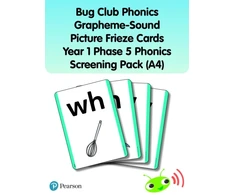 KNYGA Bookshop Bug Club Phonics Grapheme-Sound Picture Frieze Cards Year 1 Phase 5 Phonics screening pack (A4)