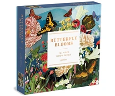Dėlionė Bookshop Butterfly Blooms 144 Piece Wood Puzzle