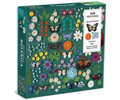 Dėlionė Bookshop Butterfly Botanica 500 Piece Puzzle with Shaped Pieces