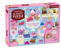 Dėlionė Bookshop Cat Cafe 60 Piece Scratch &amp; Sniff Puzzle