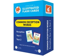KNYGA Foxton Books Common Exception Words Flash Cards: Reception, Year 1 and Year 2 Words - Perfect for Home Learning - with 109 Colourful Illustrations