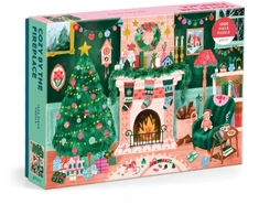 KNYGA Galison Cozy by the Fireplace 1000 Piece Puzzle