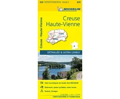 KNYGA Bookshop Creuse, Haute-Vienne - Michelin Local Map 325