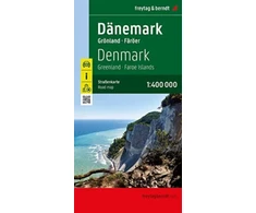 KNYGA Bookshop Denmark - Greenland - Faroe Islands Road Map 1:400,000