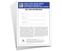KNYGA Bookshop Early Start Denver Model Curriculum Checklist for Young Children with Autism, First Edition, Set of 15 Checklists, Each a 16-Page Two-Color Booklet