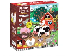 KNYGA Mudpuppy Bookshop Farm Friends 25 Piece Floor Puzzle with Shaped Pieces