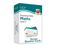 KNYGA Bookshop Functional Skills Maths Revision Question Cards - Level 1