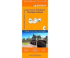 KNYGA Germany Mideast - Michelin Regional Map 544