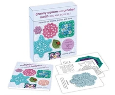 KNYGA Bookshop Granny Square and Crochet Motif Card and Book Set: 50 cards and a 64-page book