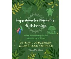 KNYGA Bookshop Impresionantes Mandalas de Naturaleza Libro de colorear para los amantes de la Tierra Arte relajante antiestres