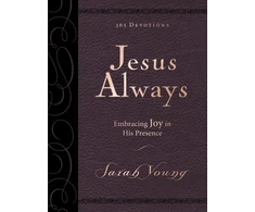 KNYGA Sarah Young Jesus Always, Large Text Leathersoft, with Full Scriptures