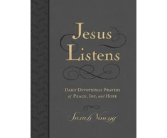 KNYGA Bookshop Jesus Listens, Large Text Leathersoft, Charcoal, with Full Scriptures