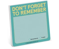 KNYGA Bookshop Knock Knock Don't Forget to Remember Sticky Note (Pastel)