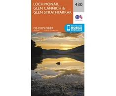 KNYGA Ordnance Survey Loch Monar, Glen Cannich and Glen Strathfarrar
