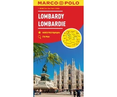 KNYGA Bookshop Lombardy Marco Polo Map (North Italian Lakes)