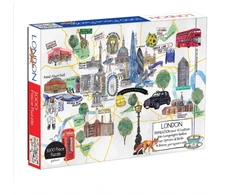 Dėlionė Bookshop London Map 1000 Piece Puzzle