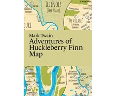 KNYGA Bookshop Mark Twain, Adventures of Huckleberry Finn Map