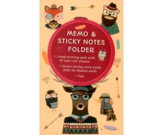 KNYGA Bookshop Memo &amp; Sticky Notes Folder: Hipster Animals