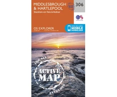 KNYGA Ordnance Survey Middlesbrough and Hartlepool, Stockton-on-Tees and Redcar