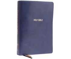 KNYGA Bookshop NKJV, Foundation Study Bible, Large Print, Leathersoft, Mėlyna, Raudona Letter, Comfort Print