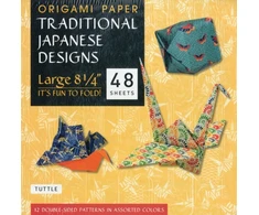 KNYGA Bookshop Origami Paper - Traditional Japanese Designs - Large 8 1/4"