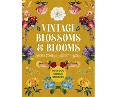 KNYGA Bookshop Vintage Blossoms and Blooms Sticker, Color and Activity Book