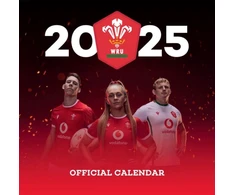 KNYGA Bookshop Welsh Rugby Union Square Calendar 2025
