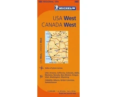 KNYGA Western USA, Western Canada - Michelin Regional Map 585