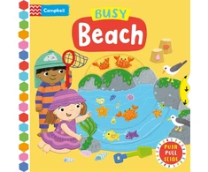 KNYGA Campbell Books Busy Beach, A Push, Pull, Slide Book