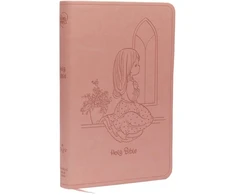 KNYGA Catholic Bible Catholic Bible Press NRSVCE, Precious Moments Bible, Rožinė, Leathersoft, Comfort Print