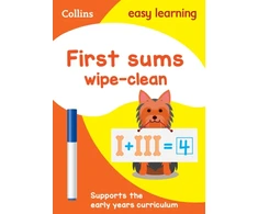 KNYGA Collins Easy Learning First Sums Age 3-5 Wipe Clean Activity Book