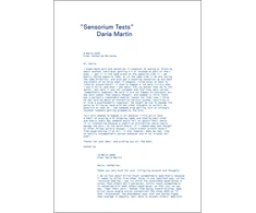 KNYGA Daria Martin: Sensorium Tests
