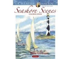 KNYGA Dot Barlowe Creative Haven Seashore Scenes Coloring Book