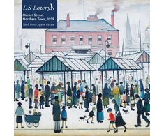 KNYGA Flame Tree Studio Adult Jigsaw Puzzle L.S. Lowry: Market Scene, Northern Town, 1939