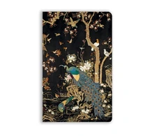 KNYGA Flame Tree Studio Ashmolean Museum: Embroidered Hanging with Peacock (Soft Touch Journal)