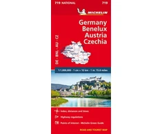 KNYGA Germany, Benelux, Austria, Czech Republic - Michelin National Map 719