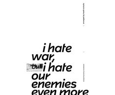 KNYGA Heath Schultz i hate war but i hate our enemies even more